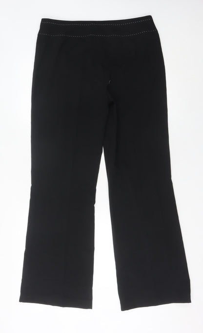 Womens UK Size 14 Marks and Spencer Regular Fit Dress Pants Black Trousers