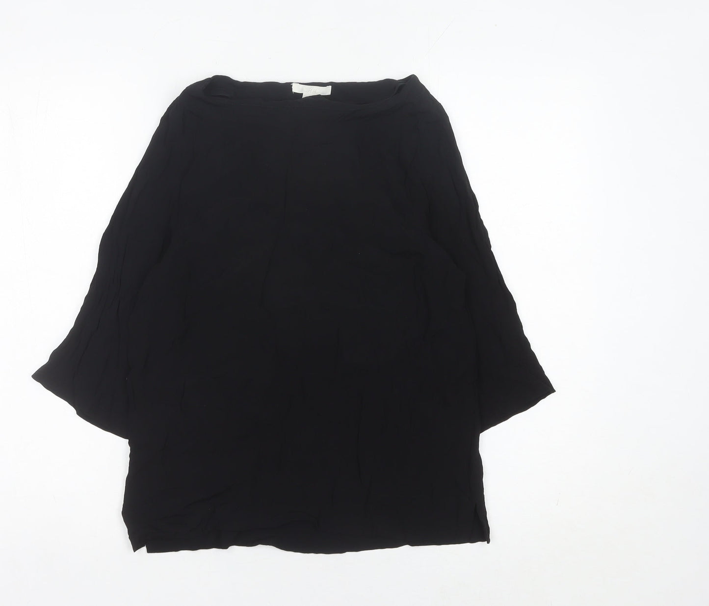 Womens UK Size 6 H&M Black Tunic Blouse