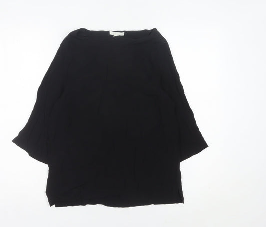 Womens UK Size 6 H&M Black Tunic Blouse