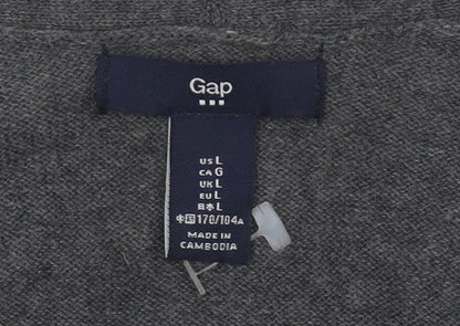 Gap Women’s Grey Long Sleeve Knit Cardigan Size L Cotton Blend