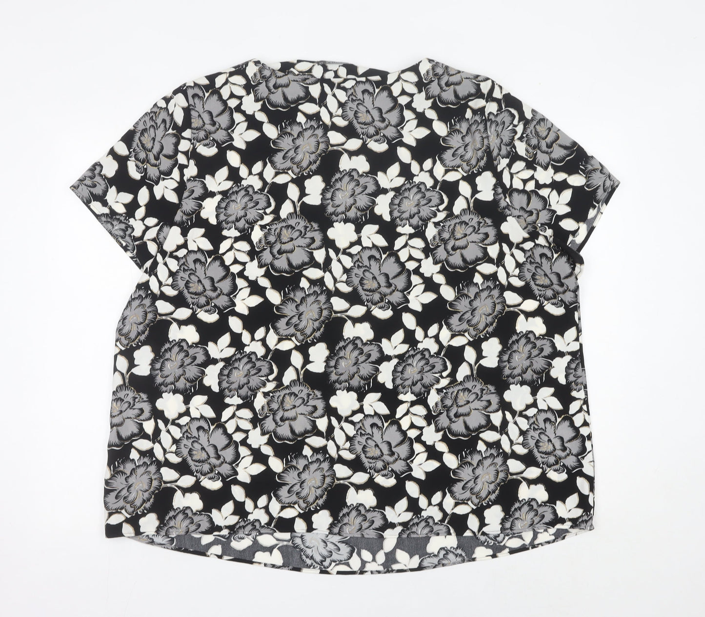 Bonmarché Womens Plus Size 24 Floral Short Sleeve Blouse