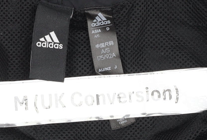 Adidas Men's Black M Track Jacket Full Zip Sports Mid-Length