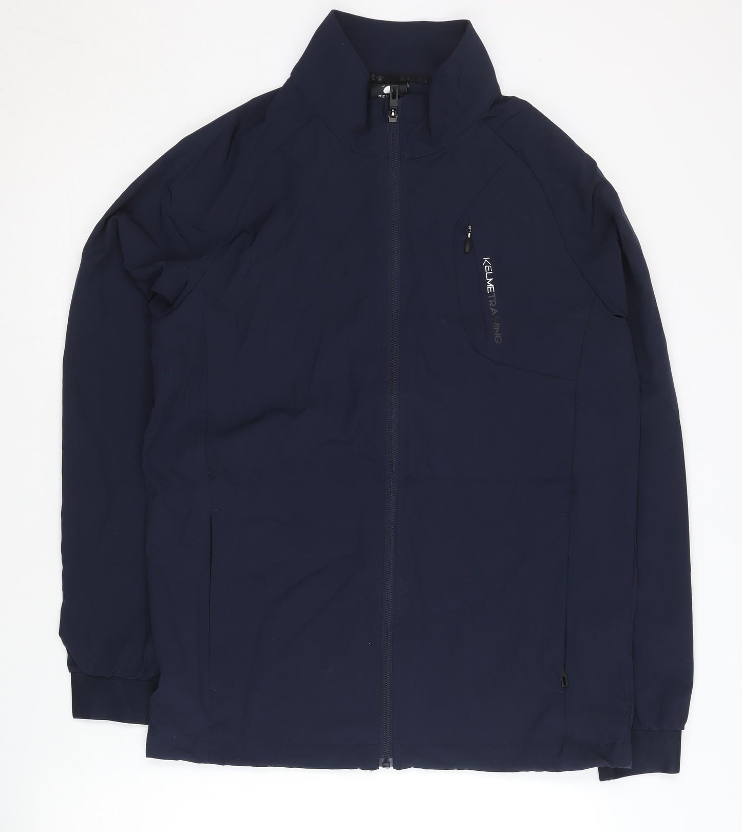 Kelme Men's Blue S Track Jacket Full Zip Stand-Up Collar 95cm Chest