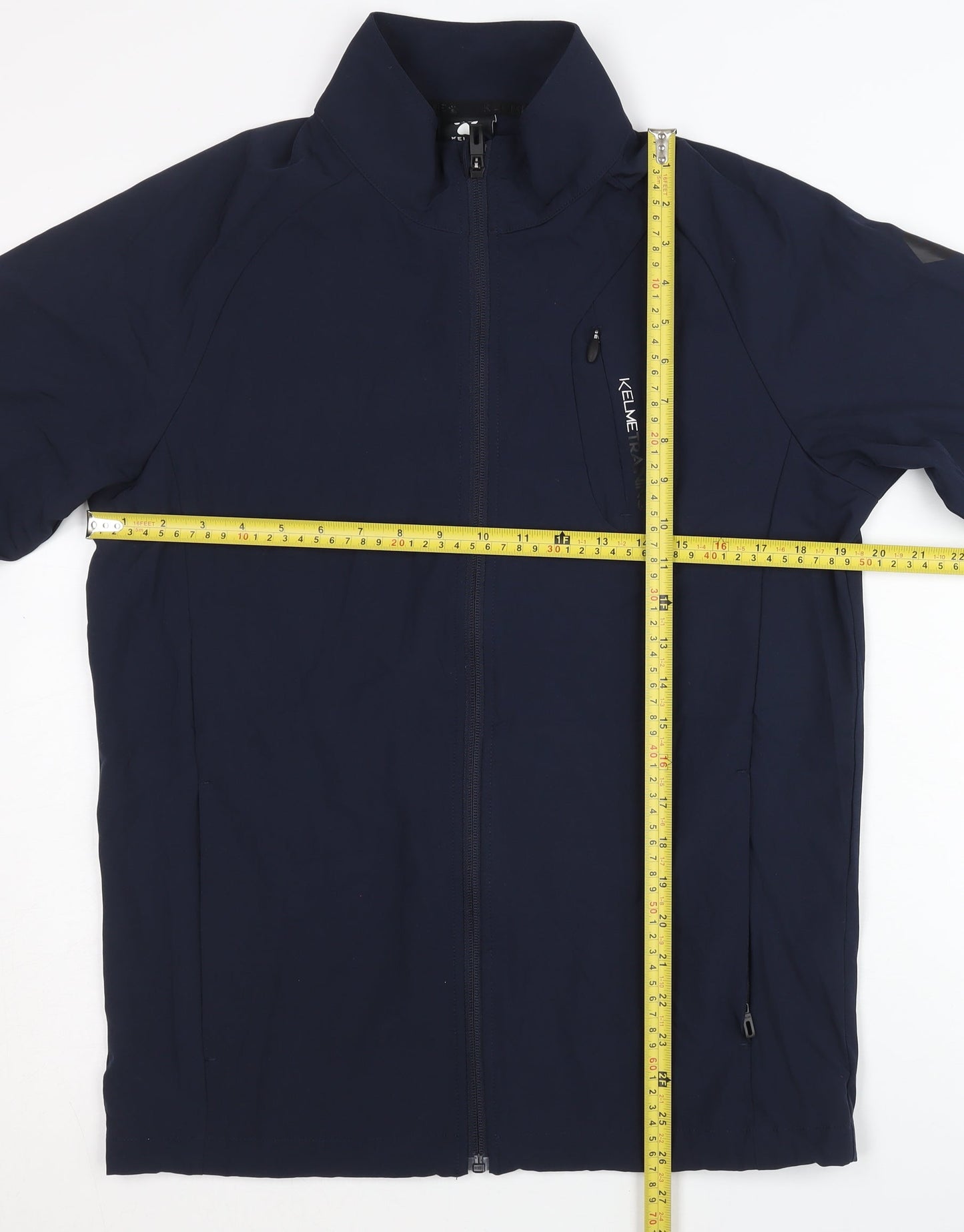 Kelme Men's Blue S Track Jacket Full Zip Stand-Up Collar 95cm Chest