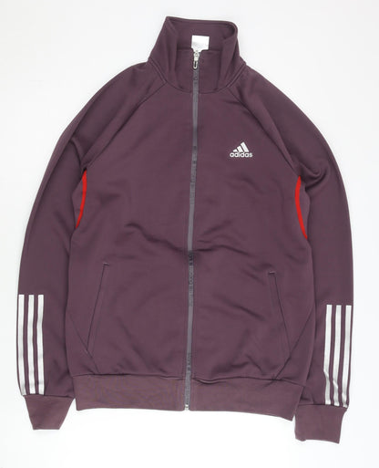 Adidas Men’s Purple Track Jacket M Full Zip Sports Activewear