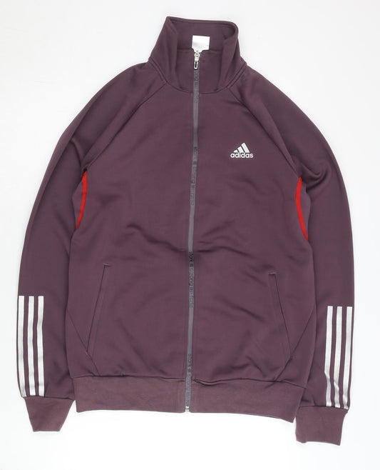 Adidas Men’s Purple Track Jacket M Full Zip Sports Activewear