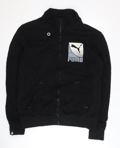 Puma Men's Black L Track Jacket Full Zip Sportswear Fleece
