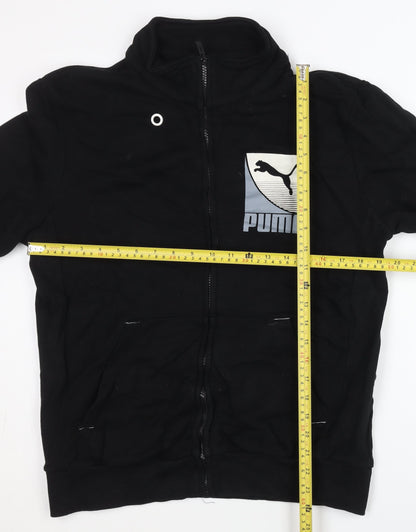 Puma Men's Black L Track Jacket Full Zip Sportswear Fleece