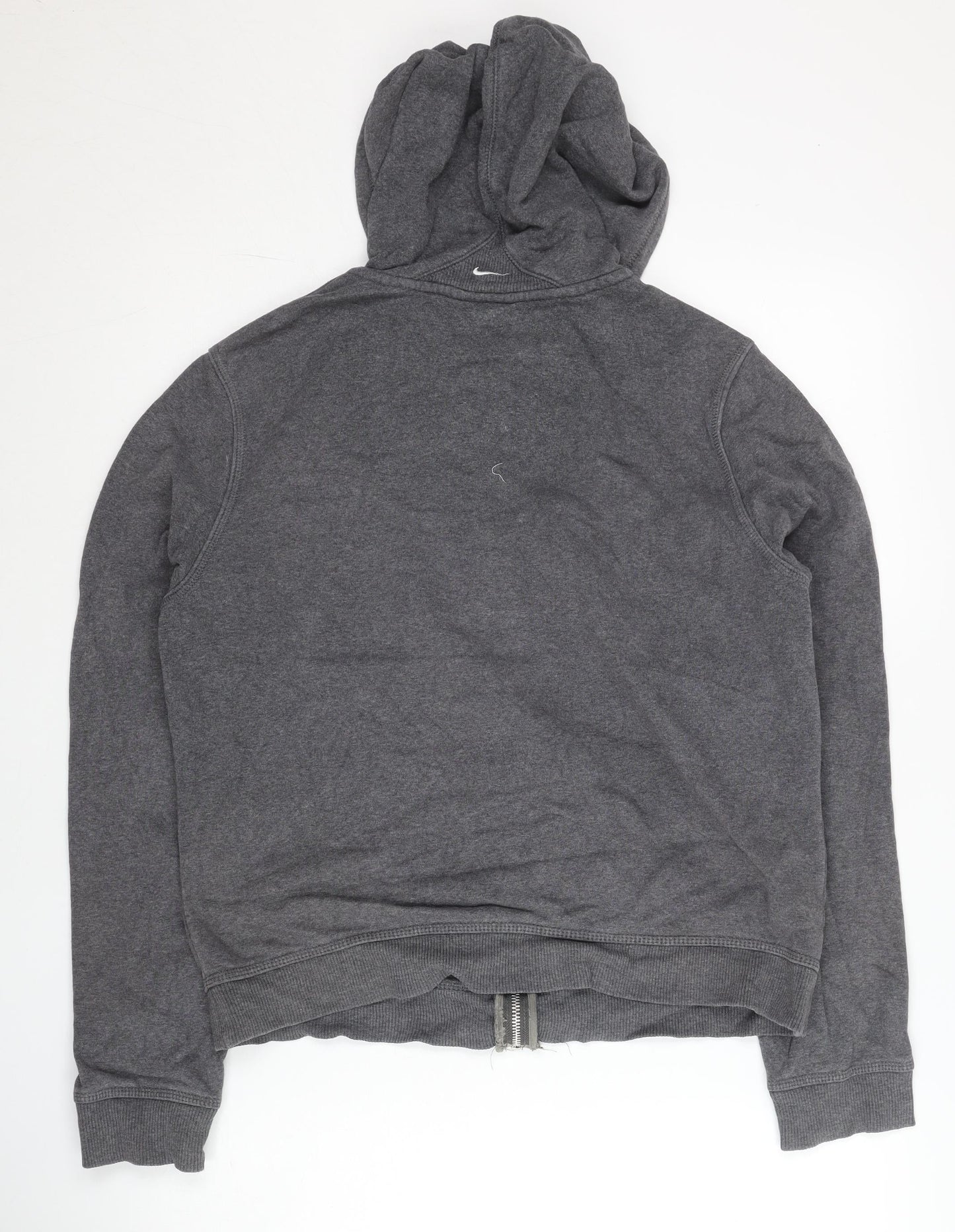 Nike Womens Grey Full Zip Hoodie L Long Sleeve Hooded Sportswear