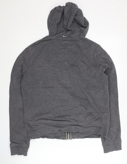 Nike Womens Grey Full Zip Hoodie L Long Sleeve Hooded Sportswear