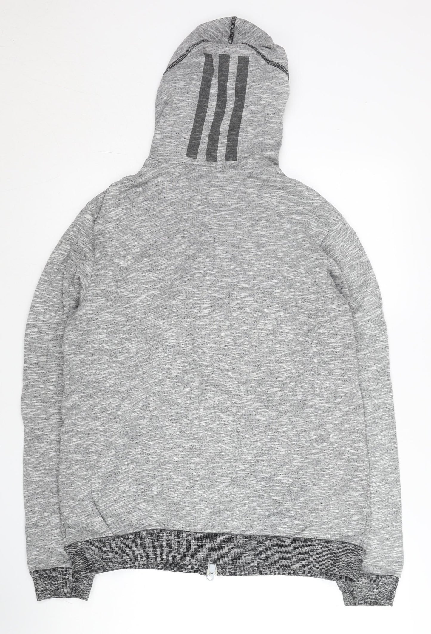 Mens UK Size L adidas Grey Full Zip Hoodie