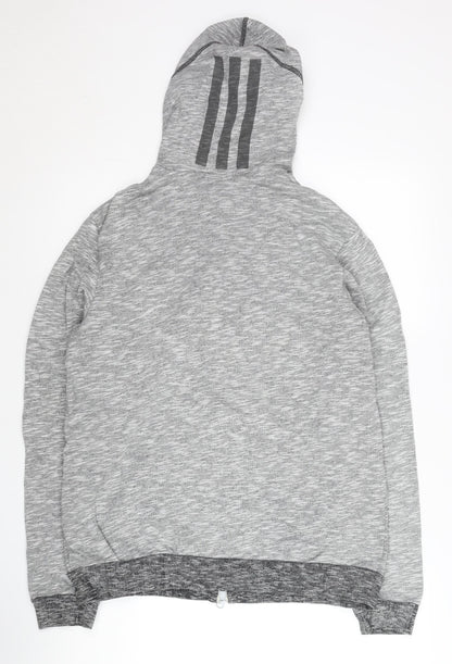 Mens UK Size L adidas Grey Full Zip Hoodie