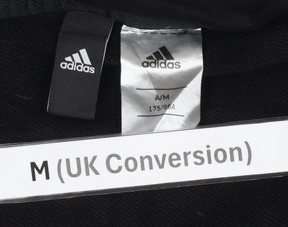 Adidas Men's Black Full Zip Hoodie Size M Logo Sportswear