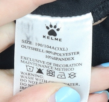 Kelme Men's Black 3XL Track Jacket Football Training Softshell