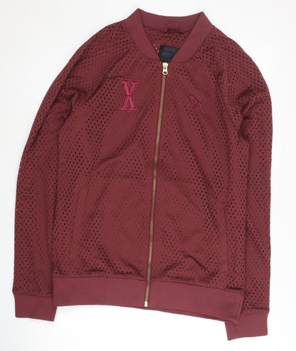 Puma Vashtie Men's Red Small Track Jacket Mesh Full Zip Sportswear