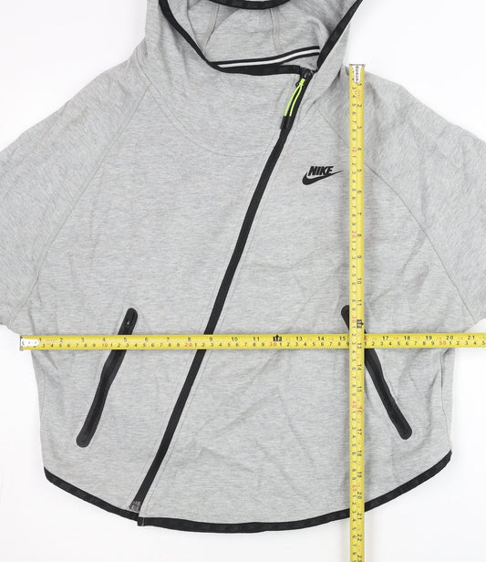 Nike Women’s Grey Full Zip Hoodie XL Raglan Sleeve Sportswear