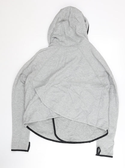 Nike Women’s Grey Full Zip Hoodie XL Raglan Sleeve Sportswear