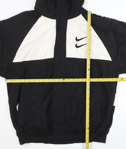 Nike Men's Black 2XL Windbreaker Jacket Colourblock Hooded Sports