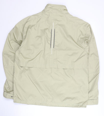 Adidas Men’s Beige S Windbreaker Jacket Reflective Running