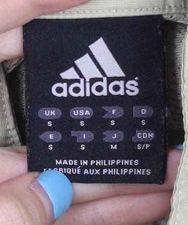 Adidas Men’s Beige S Windbreaker Jacket Reflective Running