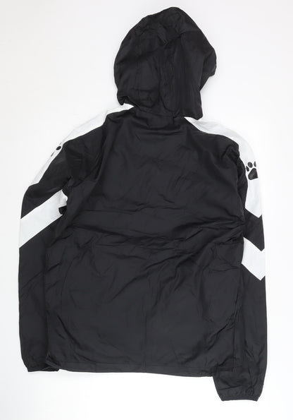 Kelme Men's Black M Windbreaker Sports Jacket Hooded Full Zip