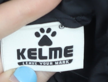 Kelme Men's Black M Windbreaker Sports Jacket Hooded Full Zip