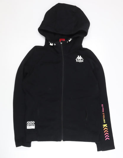 Kappa Women’s Black Full Zip Hoodie Size 16 Cycling Sportswear