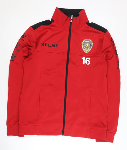 KELME Men’s Red Football Track Jacket M Full Zip Polyester Sportswear