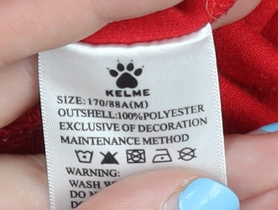 KELME Men’s Red Football Track Jacket M Full Zip Polyester Sportswear