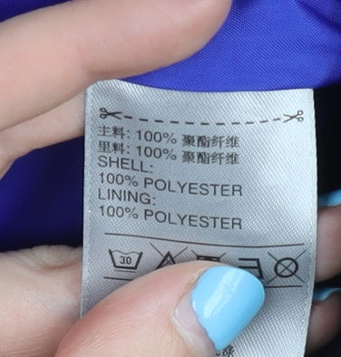 Adidas Women's Blue XS Varsity Jacket Animal Print Full Zip