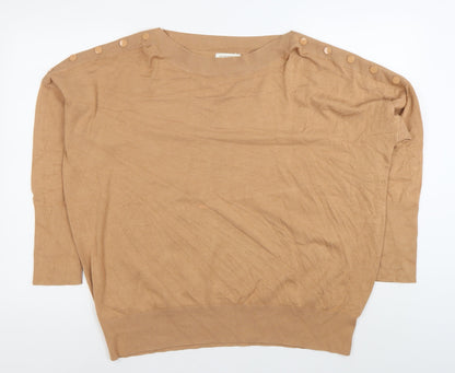 Womens UK Size XL Monsoon Brown Pullover Jumper