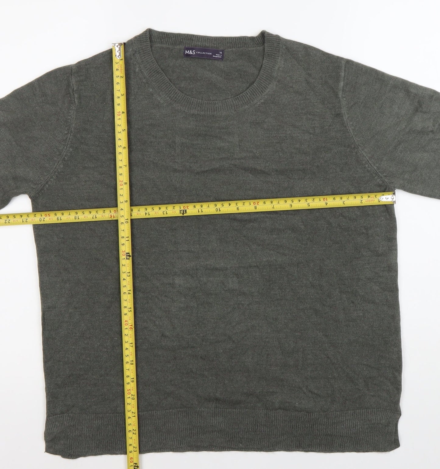 Womens UK Size 16 Marks and Spencer Grey Pullover Jumper