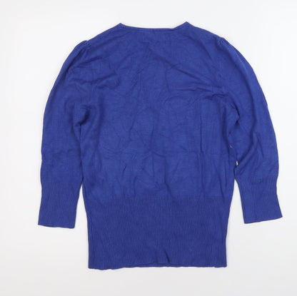 Womens UK Size 10 John Lewis Blue Pullover Jumper