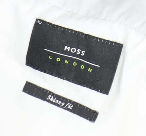 Moss London Men's Grey Check Slim Fit Business Trousers 36W