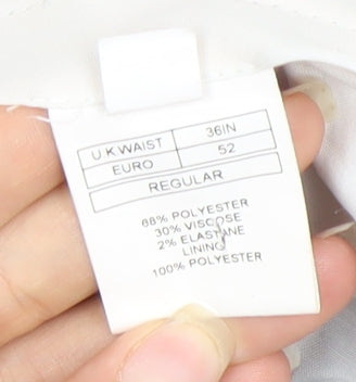 Moss London Men's Grey Check Slim Fit Business Trousers 36W