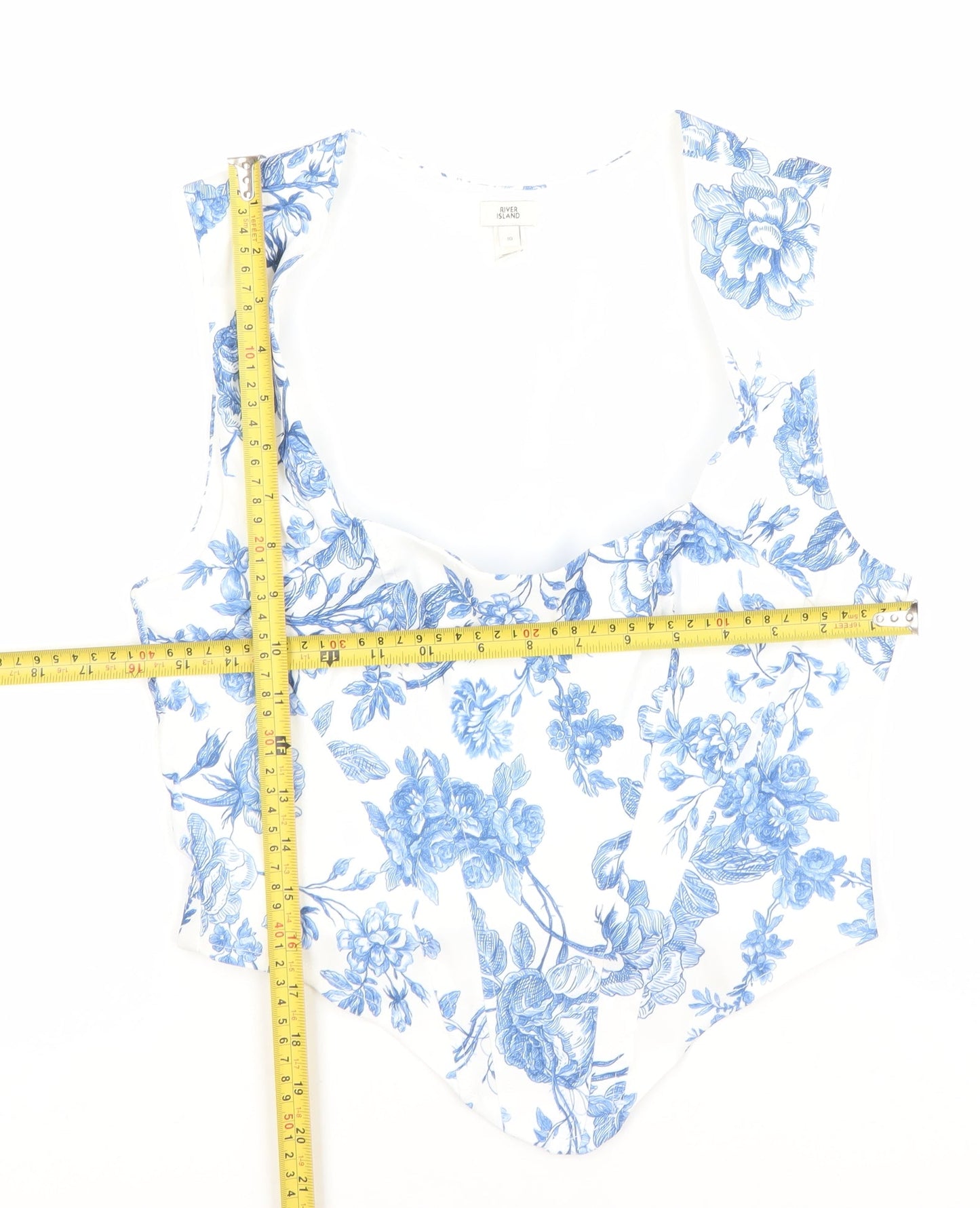 Womens UK Size 10 River Island White Camisole Blouse