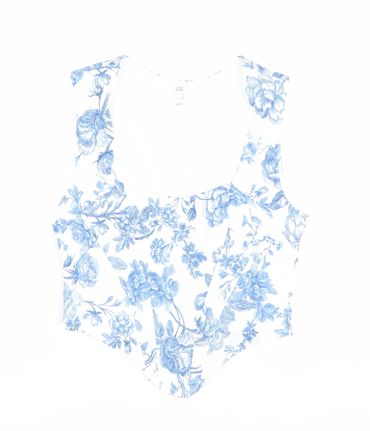 Womens UK Size 10 River Island White Camisole Blouse