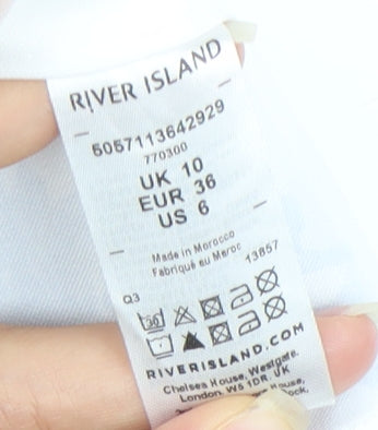 Womens UK Size 10 River Island White Camisole Blouse