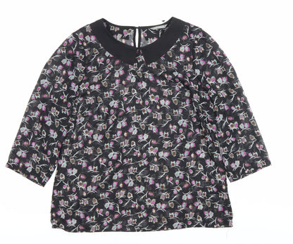 Womens UK Size 14 Marks and Spencer Black Basic Blouse
