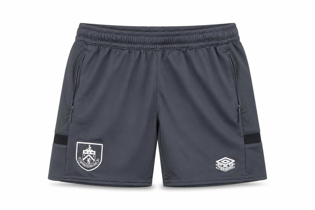 Umbro Boys Grey Athletic Football Shorts YXL Burnley FC 12-13 Years