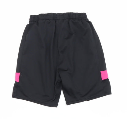 Umbro Boys Black Football Shorts Size 158cm Athletic Lightweight