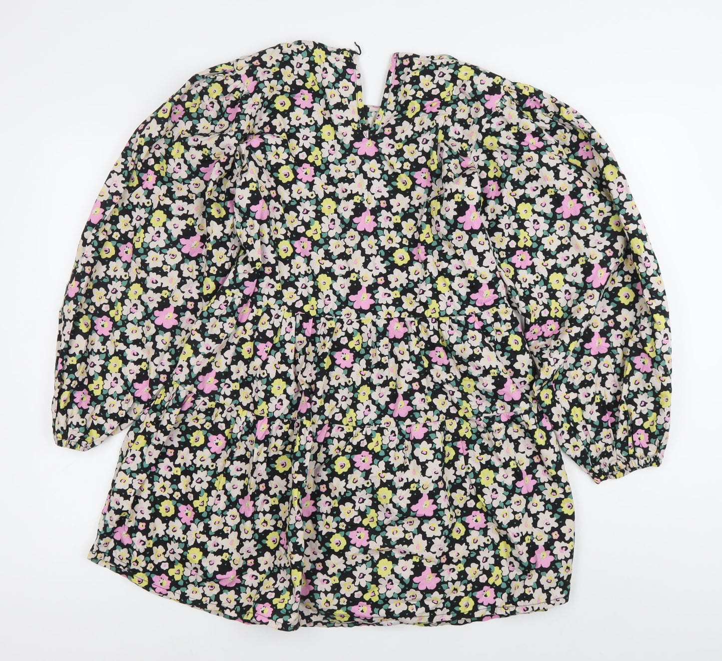 Next Girls Multicoloured Floral A-Line Dress 12 Years Long Sleeve