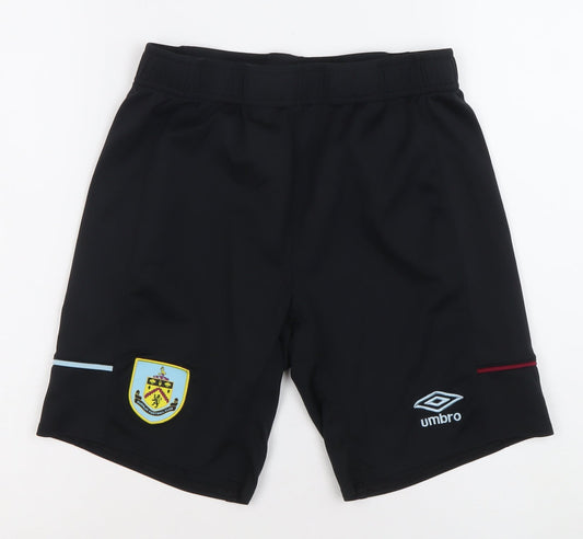 Umbro Men's Black Burnley FC Athletic Football Shorts Size S Polyester