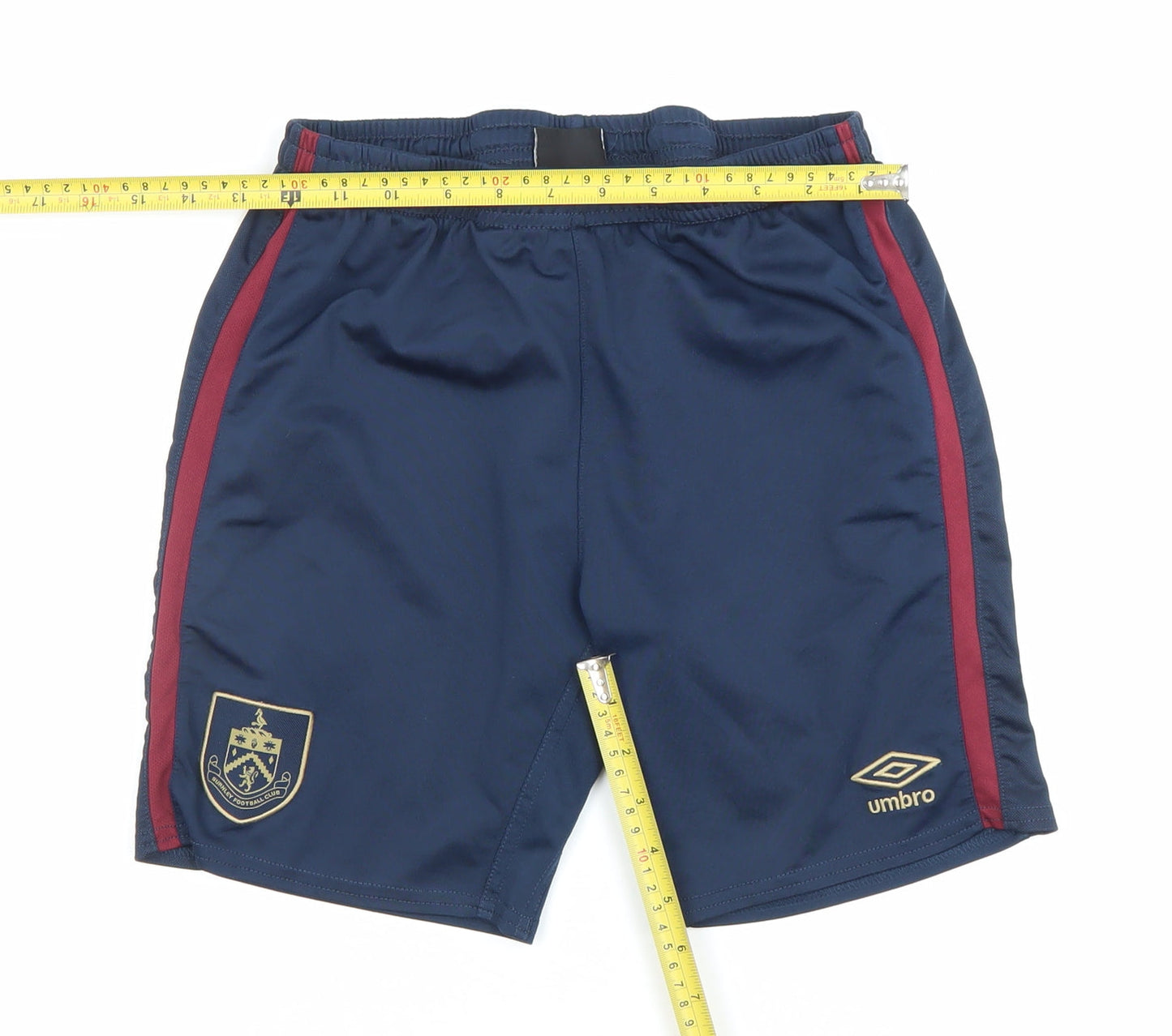 Umbro Boys Blue 13Y Athletic Football Shorts Elastic Waist Poly