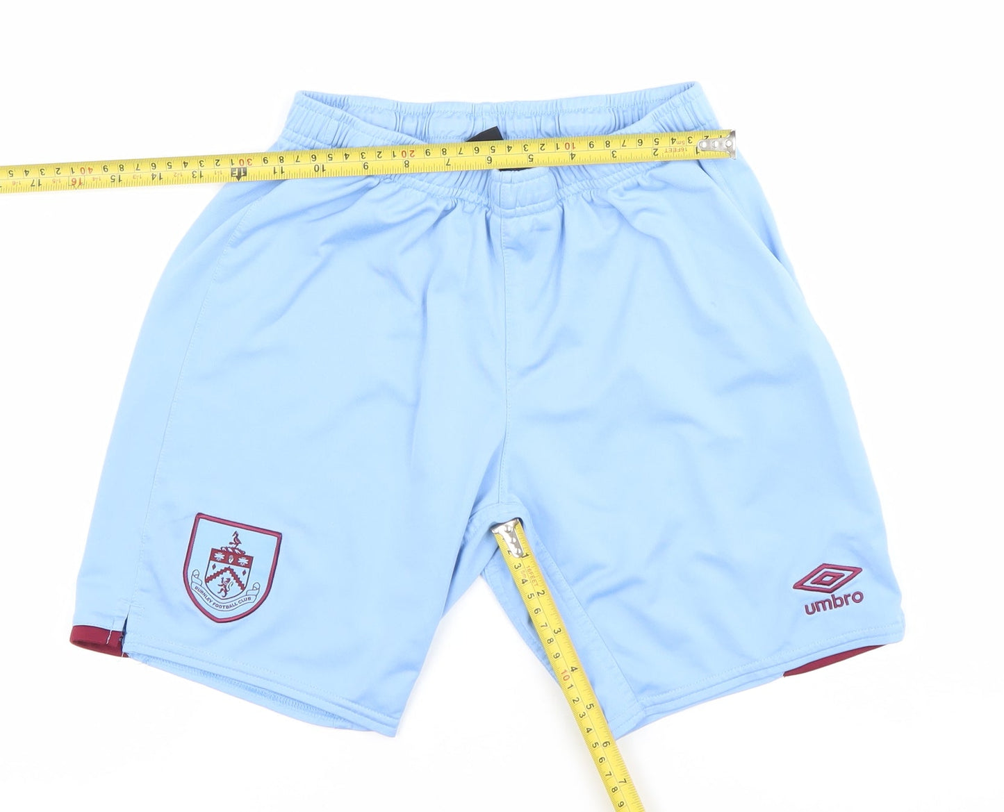 Umbro Boys Blue 13 Years Burnley FC Athletic Football Shorts Polyester