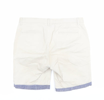 Denim Co. Men's Beige Chino Shorts 32in Regular Fit Summer