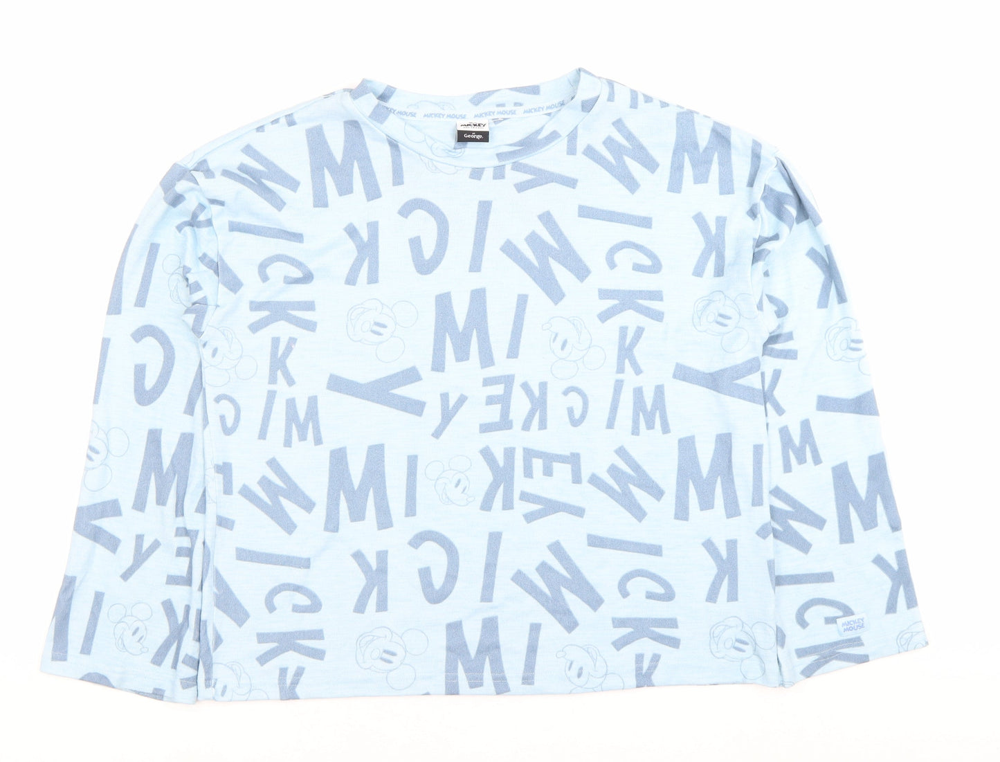 George Teens Blue Mickey Mouse Long Sleeve Sweatshirt Size 8