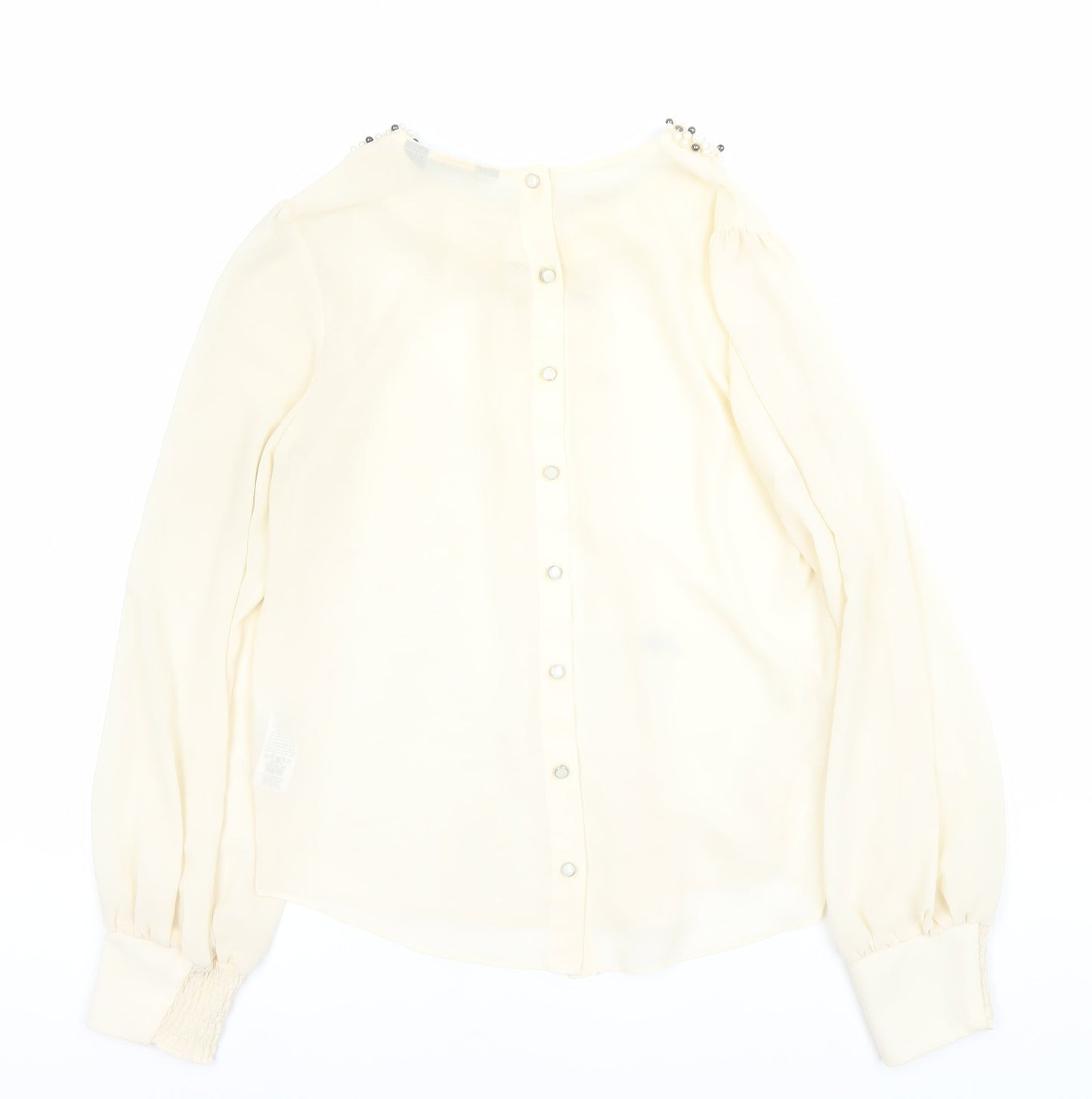 Womens UK Size 12 Dorothy Perkins Ivory Basic Blouse