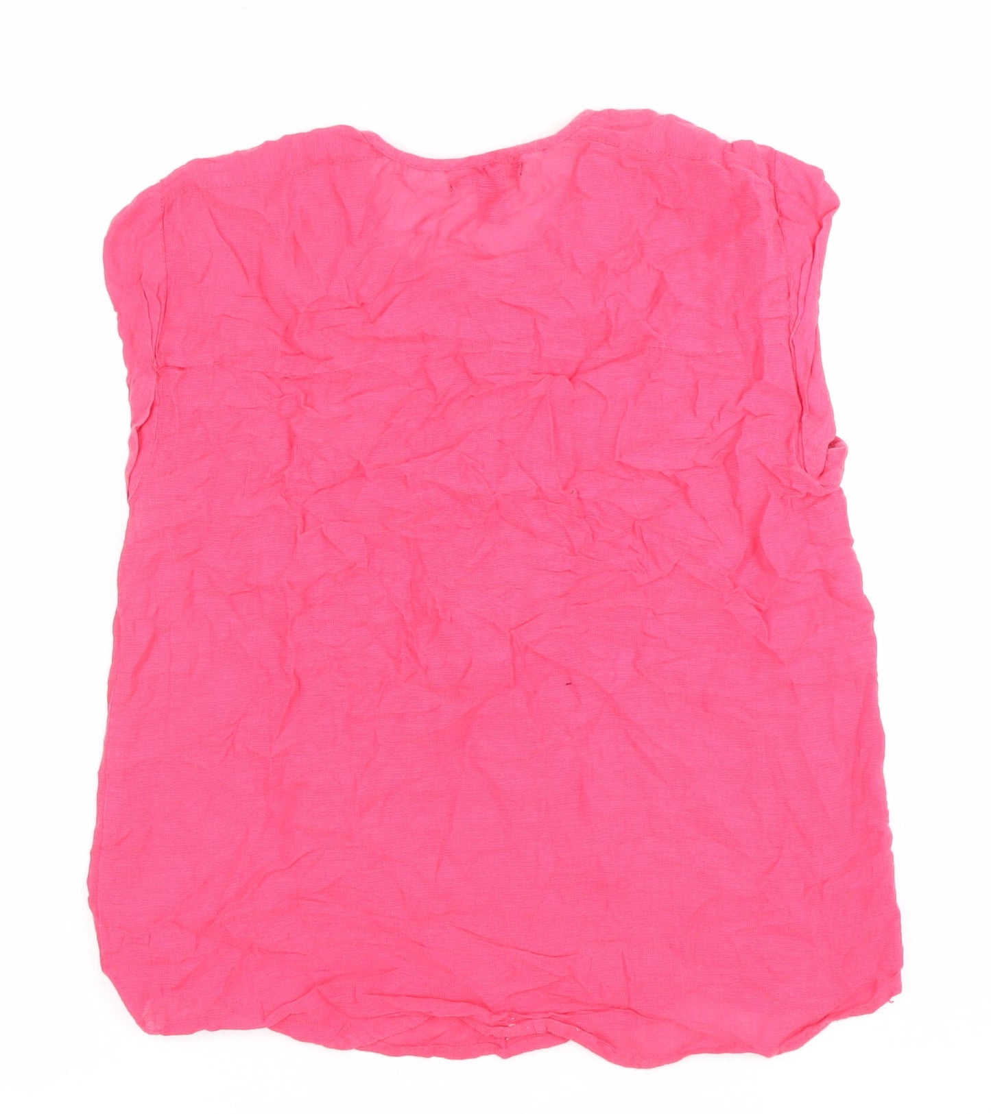 Womens UK Size 8 Mango Pink Tunic Blouse