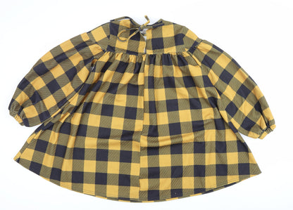ASOS Women’s Multicoloured Check Smock Dress Size 10 Long Sleeve